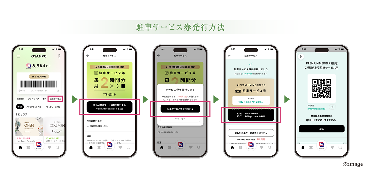 駐車サービス券発行方法